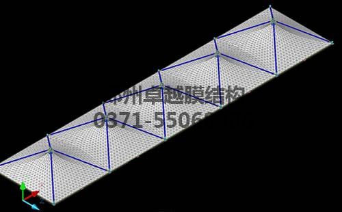 長方形調(diào)節(jié)池反吊膜建筑軸測(cè)圖